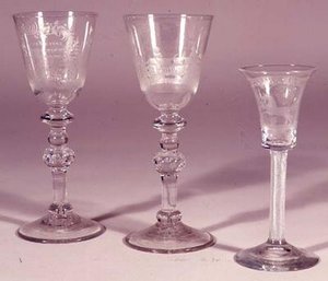 Hannoveri borospohár, Newcastle, 1750 (pohár) alkotó: English School